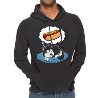 Alaskan Malamute Dreaming About Hotdogs Summer Vintage Hoodie | Artistshot