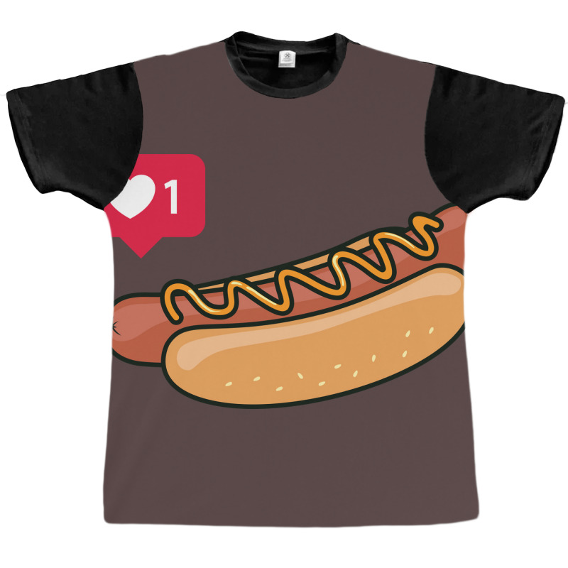 Hot Dogs Is Love Green Graphic T-shirt | Artistshot