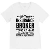 Retired Insurance Broker Love (1) V-neck Tee | Artistshot