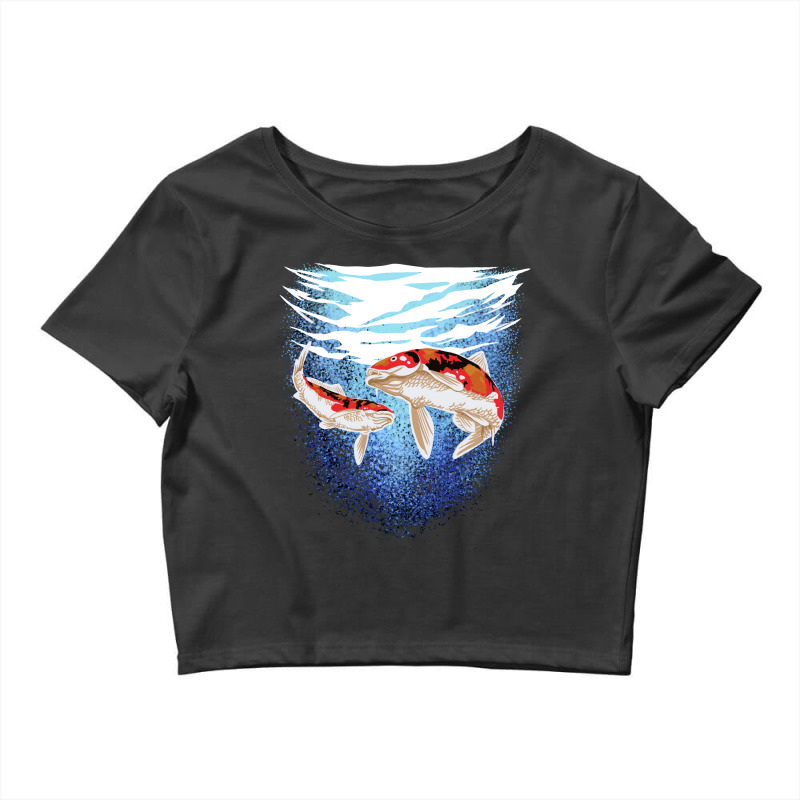 Japanese Koi Fish Carp Pond Japan Tattoo Koi Retro Crop Top by vellosgezii1 | Artistshot