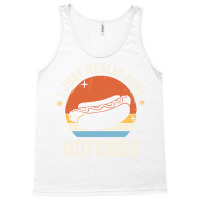 I Just Really Love Hotdogs 80s Retro Vintage Sunse Tank Top | Artistshot