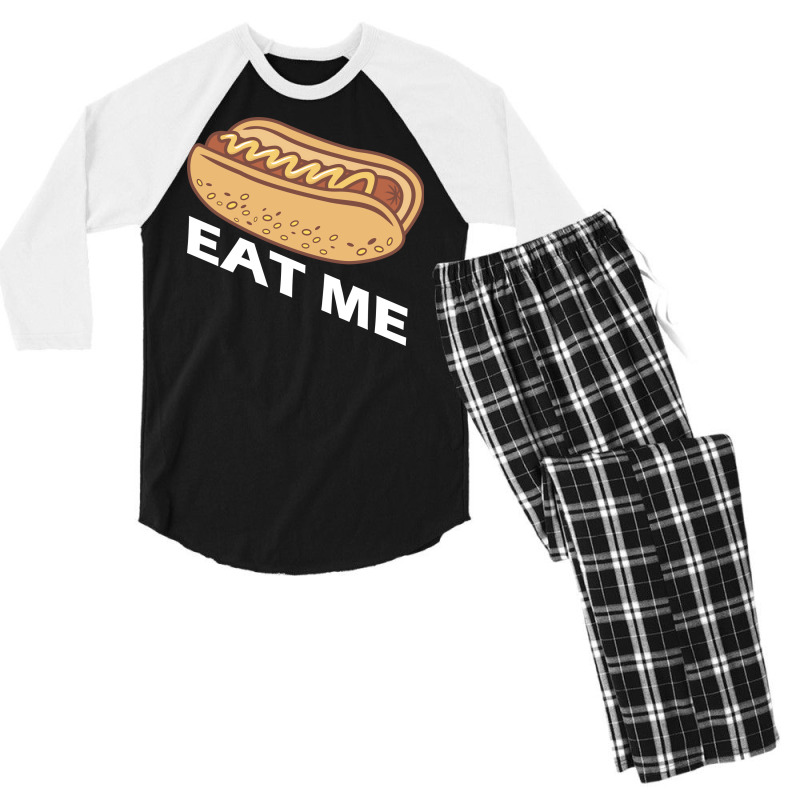 Hot Dog Eat Me Cool Men's 3/4 Sleeve Pajama Set | Artistshot