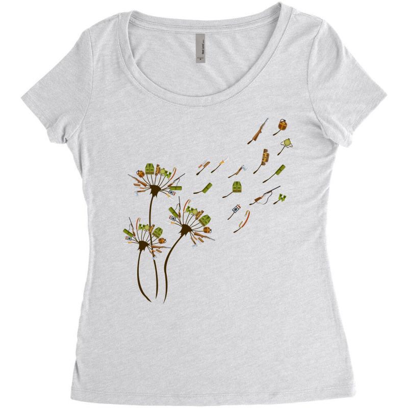 Hunting  Dandelion Hunting Lover Cool Women's Triblend Scoop T-shirt by lydesalmusw | Artistshot