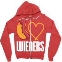 I Love Wieners Quote Zipper Hoodie | Artistshot