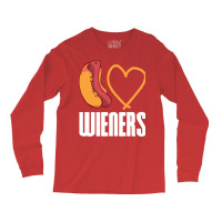 I Love Wieners Quote Long Sleeve Shirts | Artistshot