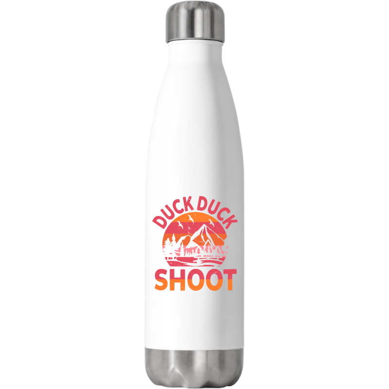 Duck Duck Shoot Hunter Hippie Stainless Steel Water Bottle | Artistshot