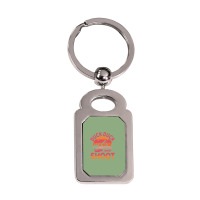 Duck Duck Shoot Hunter Hippie Silver Rectangle Keychain | Artistshot