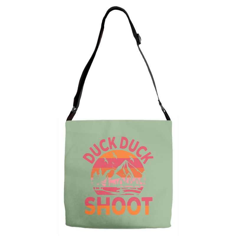 Duck Duck Shoot Hunter Hippie Adjustable Strap Totes | Artistshot