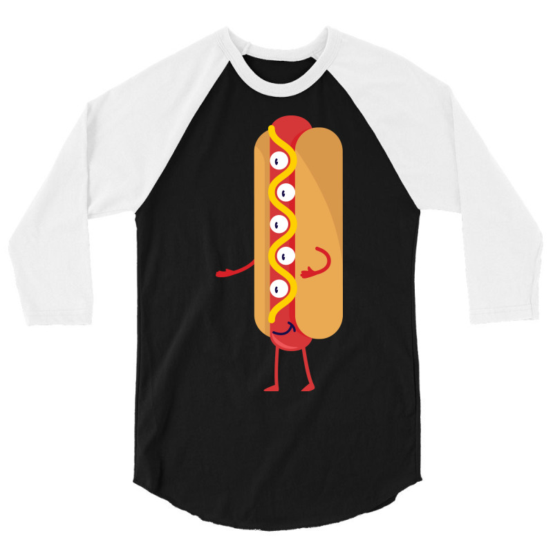 Hot Dog Monster Summer 3/4 Sleeve Shirt | Artistshot