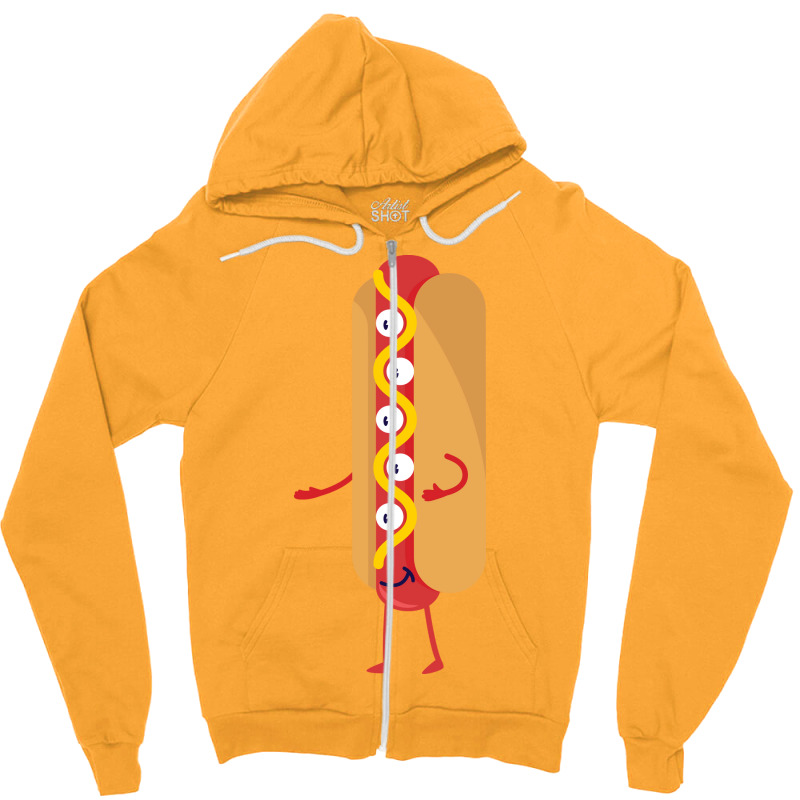 Hot Dog Monster Summer Zipper Hoodie | Artistshot