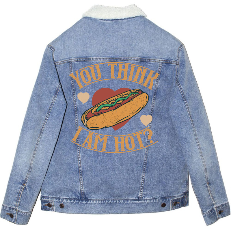 Hot Dog Funny Nostalgia Unisex Sherpa-lined Denim Jacket | Artistshot