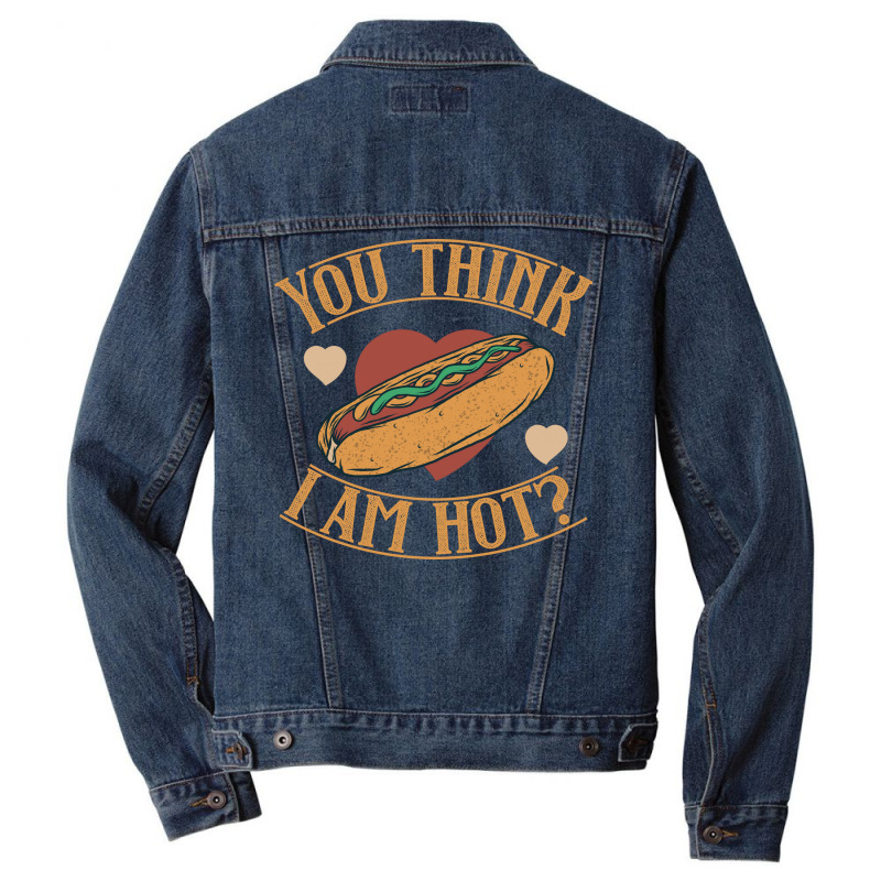 Hot Dog Funny Nostalgia Men Denim Jacket | Artistshot