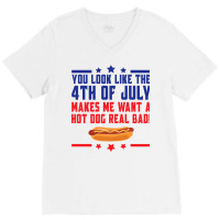 You Look Like The 4th Of July Makes Me Want A Hot V-neck Tee | Artistshot