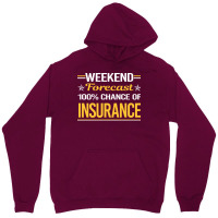 Weekend Forecast 100 Insurance Hipster (1) Unisex Hoodie | Artistshot