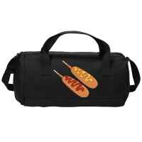 Ketchup And Mustard On Corn Dogs 70s Duffel Bag | Artistshot