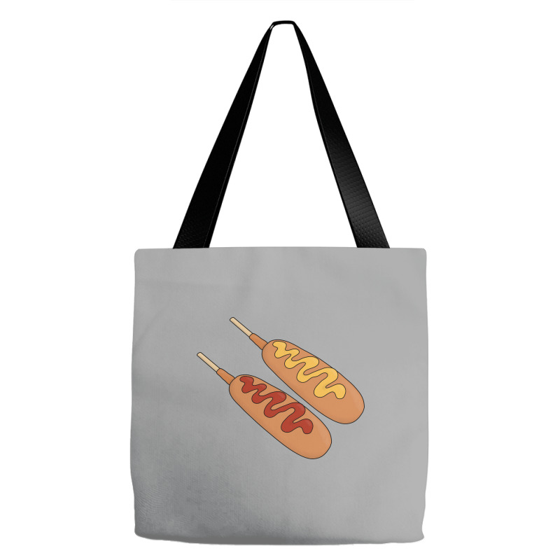 Ketchup And Mustard On Corn Dogs 70s Tote Bags | Artistshot