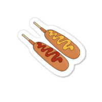 Ketchup And Mustard On Corn Dogs 70s Sticker | Artistshot