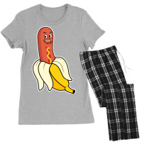 Peeled Banana Hot Dog Funny Summer Women's Pajamas Set | Artistshot