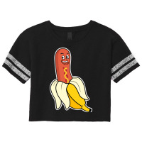 Peeled Banana Hot Dog Funny Summer Scorecard Crop Tee | Artistshot