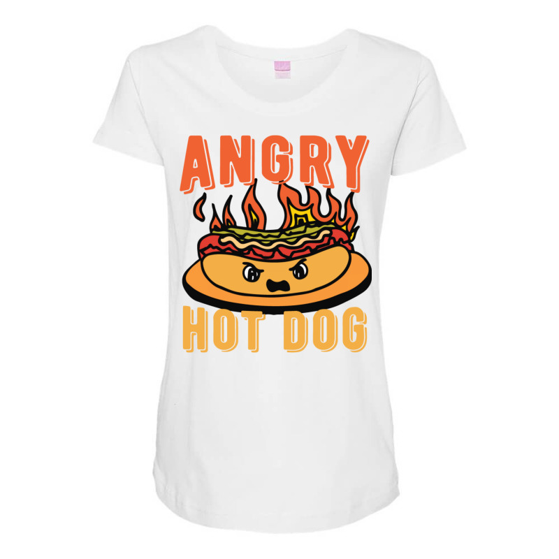 Angry Hot Dog Nature Maternity Scoop Neck T-shirt by srojlhuango | Artistshot