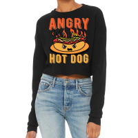 Angry Hot Dog Nature Cropped Sweater | Artistshot