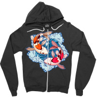 Koi Fish Japanese Tattoo Jinli Japan Coi Carp Hipp Zipper Hoodie | Artistshot