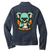 Koala Master Angry Ladies Denim Jacket | Artistshot