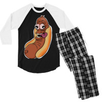 Weiner Hot Dog Hipster Men's 3/4 Sleeve Pajama Set | Artistshot