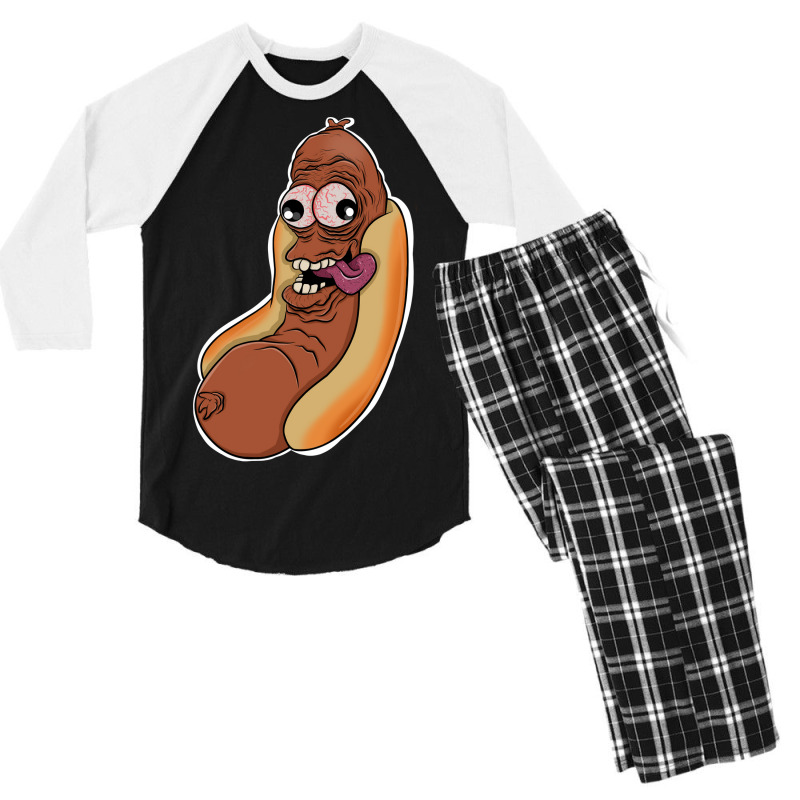 Weiner Hot Dog Hipster Men's 3/4 Sleeve Pajama Set | Artistshot