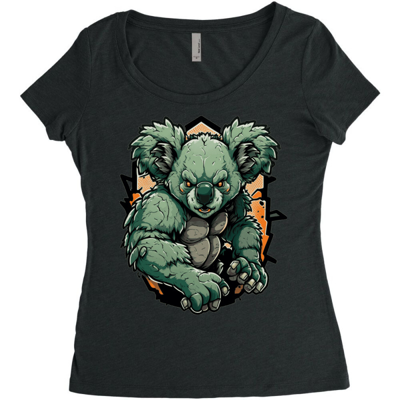 Koala Master Angry Women's Triblend Scoop T-shirt by ConnorOlson191 | Artistshot