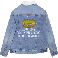 You Look Like You Need A Good Sandwich Nostalgia Unisex Sherpa-lined Denim Jacket | Artistshot