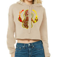 Angry Hot Dog 70s Cropped Hoodie | Artistshot