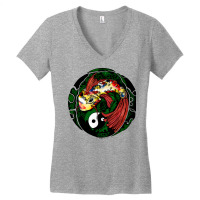 Koi Of Balance Emerald Edition Humor Women's V-neck T-shirt | Artistshot