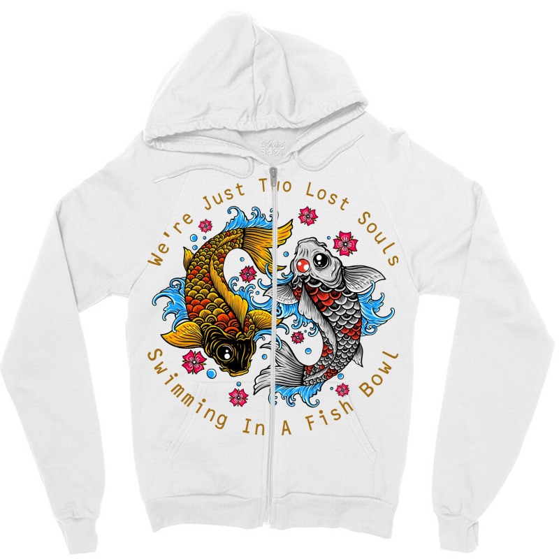 Koi Fish Lover Aesthetic Zipper Hoodie | Artistshot