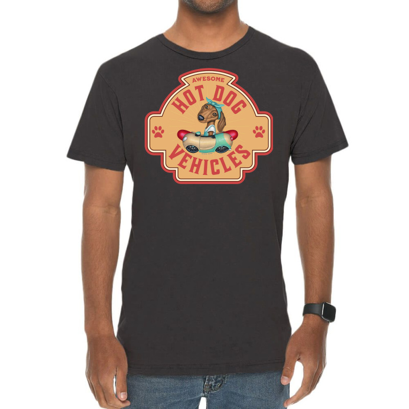 Awesome Dachshund Hot Dog Vehicles Humor Vintage T-shirt | Artistshot