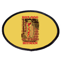 Hot Dog Hitman Girl Oval Patch | Artistshot