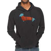 Handsome Blue Dachshund In A Red Plaid Sweater Quo Vintage Hoodie | Artistshot