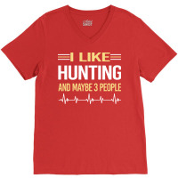 3 People Hunting Girl V-neck Tee | Artistshot