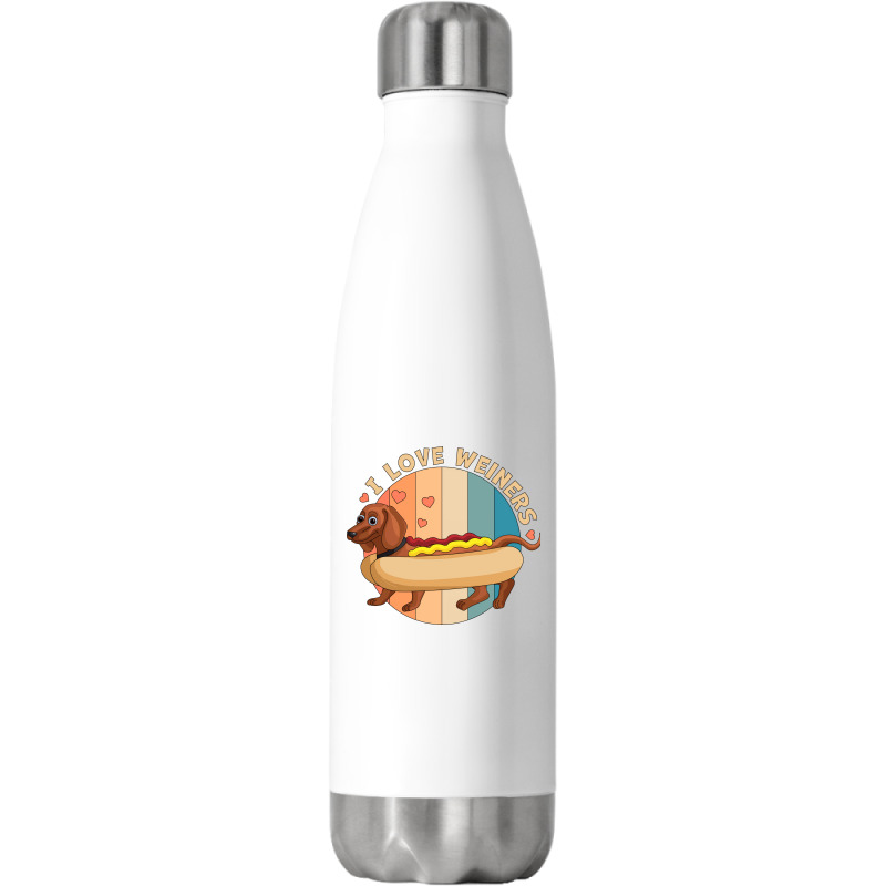 I Love Weiners Hot Dog Dachshund Nostalgia Stainless Steel Water Bottle | Artistshot