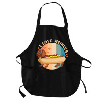 I Love Weiners Hot Dog Dachshund Nostalgia Medium-length Apron | Artistshot