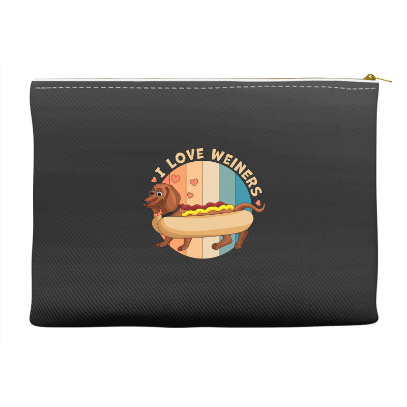 I Love Weiners Hot Dog Dachshund Nostalgia Accessory Pouches | Artistshot