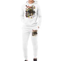 Asian Goldfish With Fan And Pink Flowers Red Hoodie & Jogger Set | Artistshot