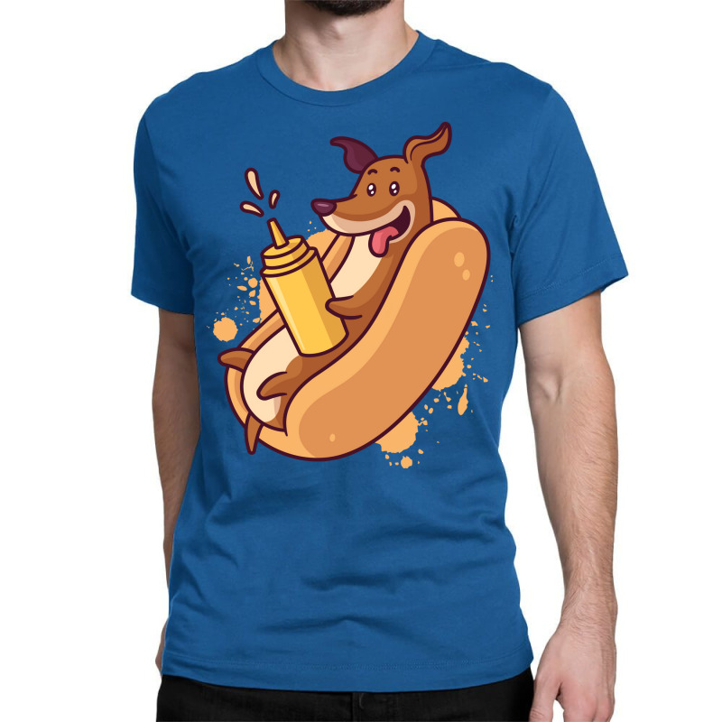 Hot Dog Humor Hipster Classic T-shirt | Artistshot