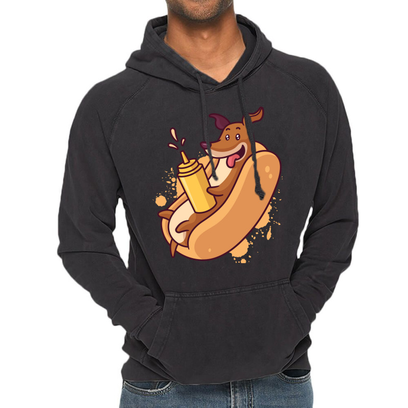 Hot Dog Humor Hipster Vintage Hoodie | Artistshot