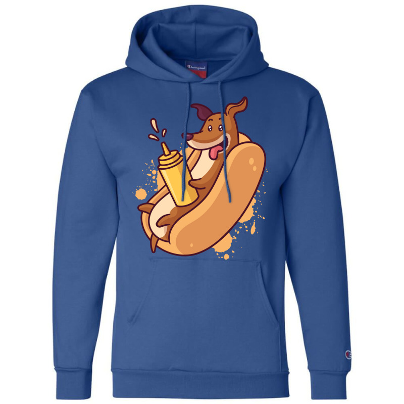 Hot Dog Humor Hipster Champion Hoodie | Artistshot