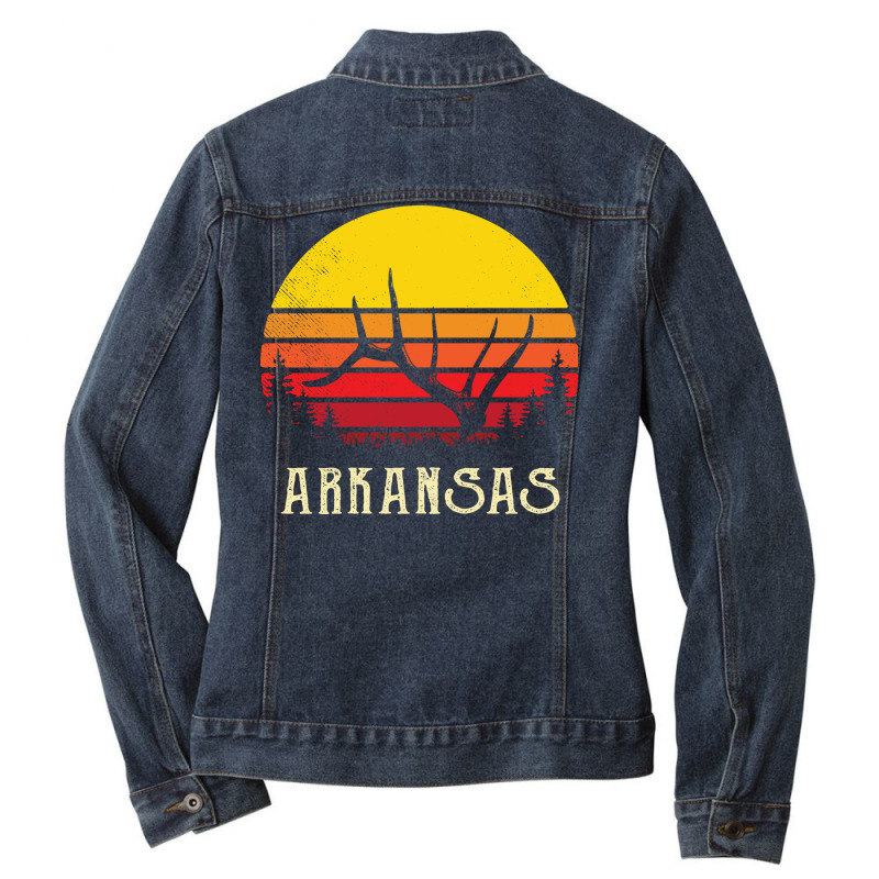 Elk Deer Shed Antler Hunting Arkansas River  Cute Ladies Denim Jacket by grillosariha7 | Artistshot