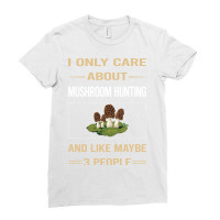 Funny 3 People Mushroom Hunting Mushrooms Mushroom Ladies Fitted T-shirt | Artistshot