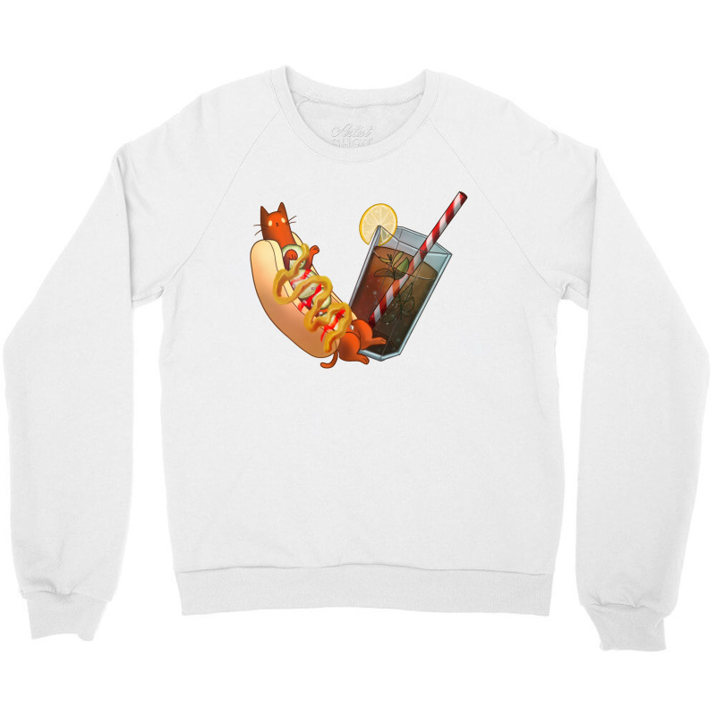 Menu 3 Hotdog And Lemonade Stars Crewneck Sweatshirt | Artistshot