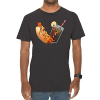 Menu 3 Hotdog And Lemonade Stars Vintage T-shirt | Artistshot