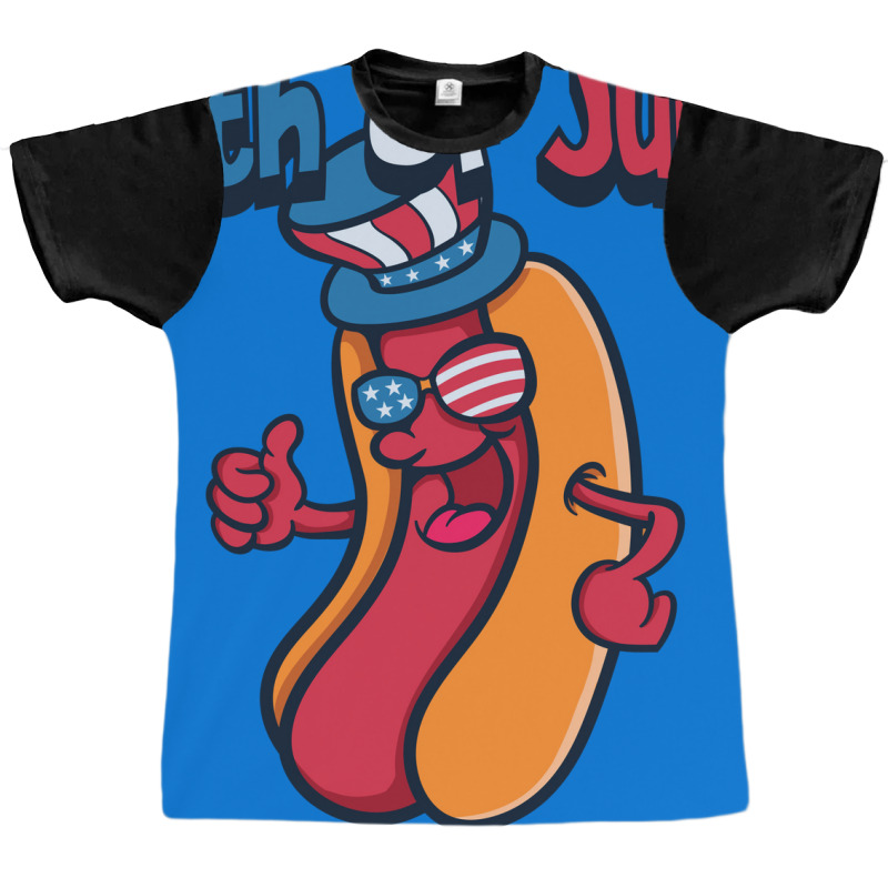 4th Of July Hotdog Travel Graphic T-shirt | Artistshot